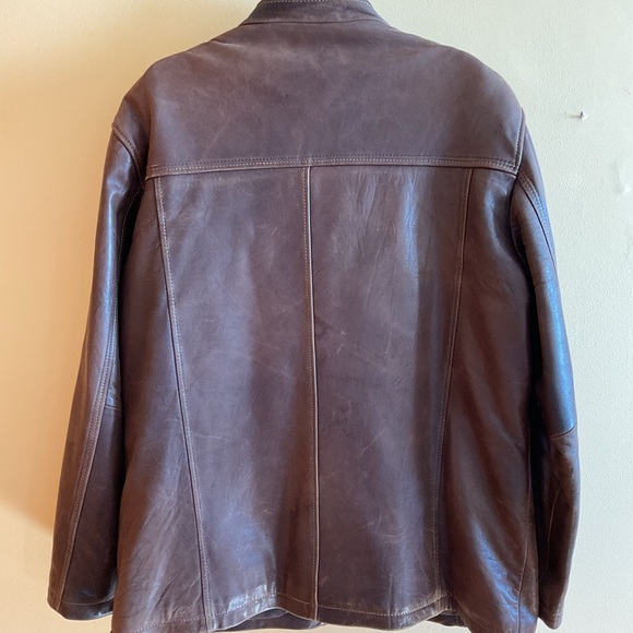 Vintage Danier Men's Brown Leather Thinsulate insulation Jacket Size L - Picture 2 of 13